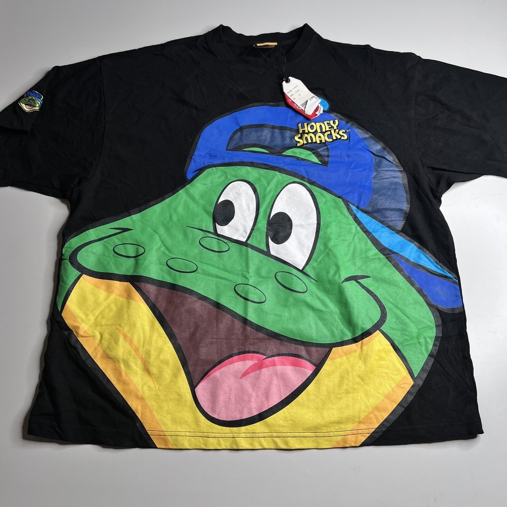 Under The Hood Shirt Mens 3XL Black Honey Smacks Dig'em Frog Graphic Cartoon Tee
